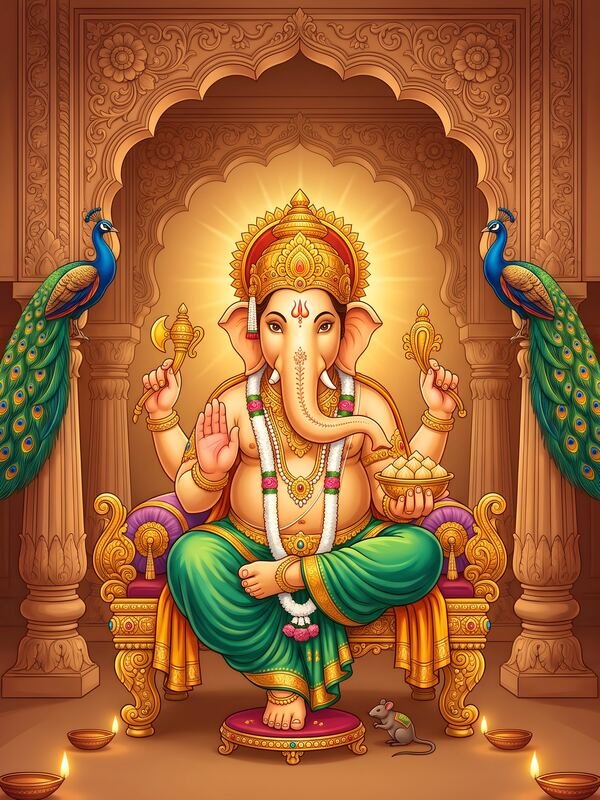 Lord Ganesh Temple Art 43 – Ultra HD God Photo
