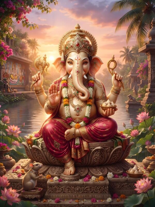 Lord Ganesh in Nature Art 10 – Ultra HD God Photo