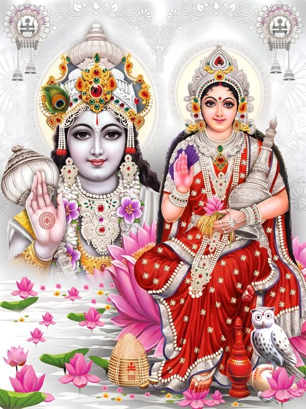 Lakshmi Narayan Calendar Art 03 – Ultra HD God Photo
