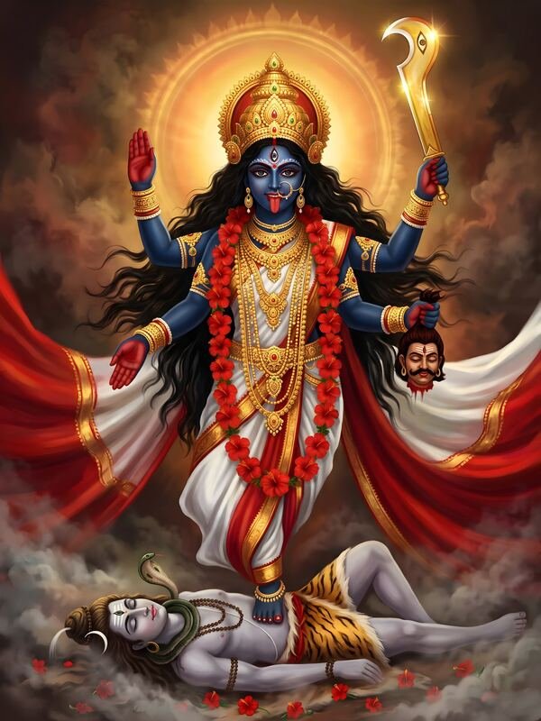 Maa Kali on Lord Shiva Art – Ultra HD God Photo
