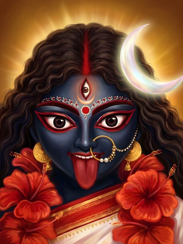 Maa Kali Face Art 03 – Ultra HD God Photo