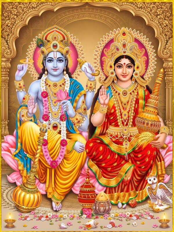 Lakshmi Narayan Calendar Art 04 – Ultra HD God Photo