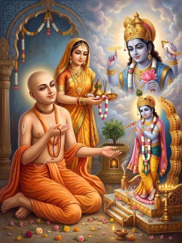Chaitanya Mahaprabhu with Krishna Art 02 – Ultra HD God Photo