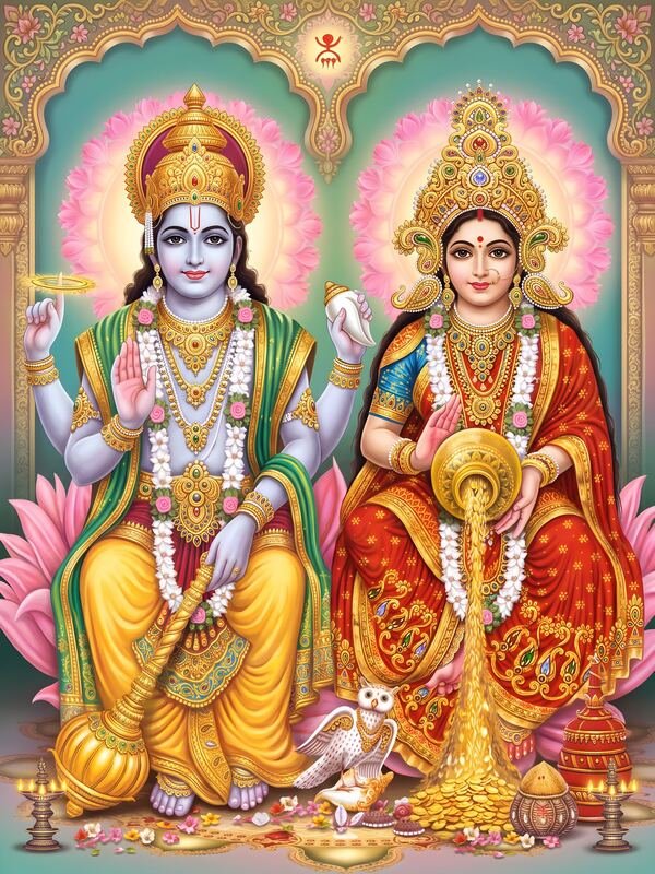 Lakshmi Narayan Calendar Art 06 – Ultra HD God Photo