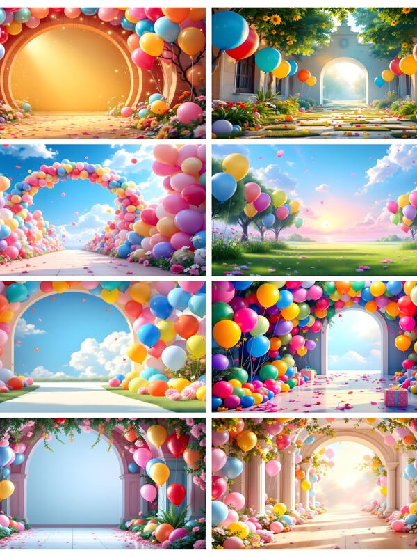 Birthday Photo Backdrops – 67 Digital AI Backgrounds