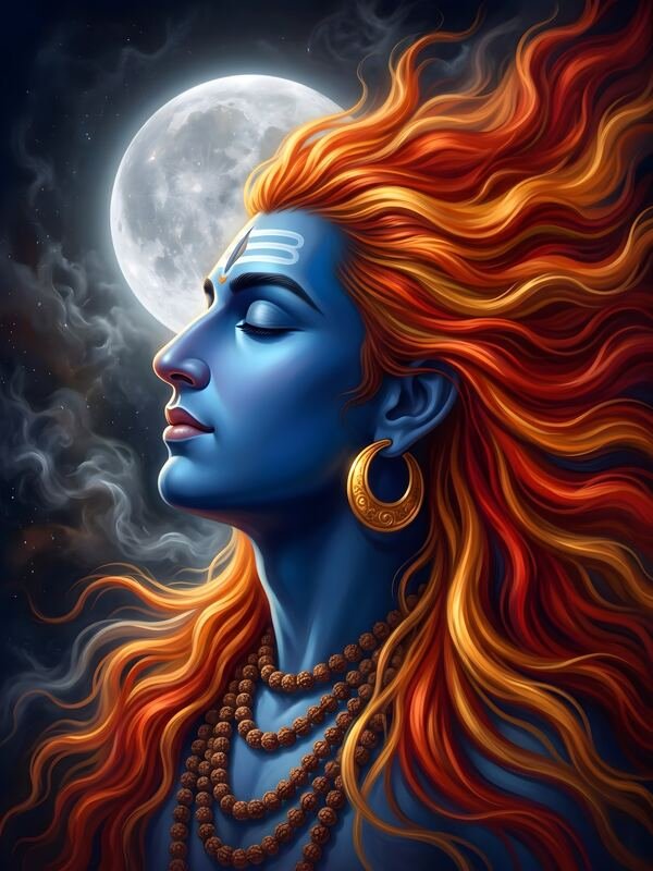 Lord Shiva Under the Full Moon – Ultra HD God Photo