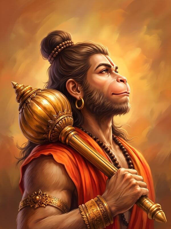 Lord Hanuman with Gada – Ultra HD God Photo
