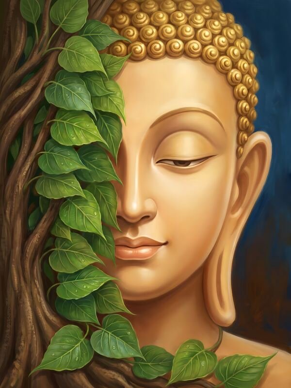 Buddha Face with Bodhi Tree – Ultra HD God Photo